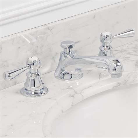 My house is little dated and the faucet started leaking in the bathroom, so i decided to replace both of my bathrooms' before the caulk sets, on the underside of the newly placed drain place rubber washer, plastic washer, and plastic nut. dCOR design Carlson Widespread Bathroom Faucet With Drain ...