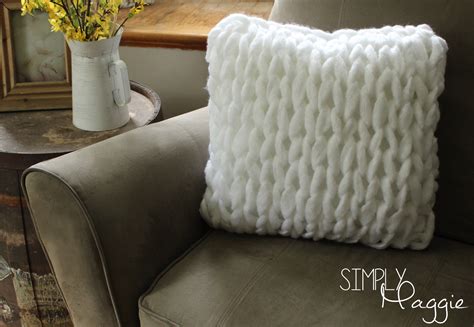 We offer quality styles at the best price and in a sustainable way. One Hour Arm Knit Pillow Pattern - Simply Maggie ...