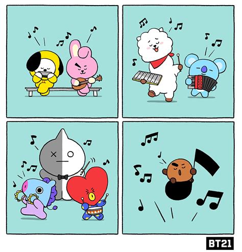 Tons of awesome bt21 wallpapers to download for free. BT21 Japan Official on Twitter in 2020 | Bts fanart, Line friends, Comics