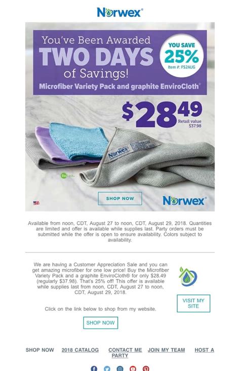 • with extra dirty cloths, repeat this process several times. NORWEX EXCLUSIVE CLEANING CLOTHS + WATER, CLEAN EVERY ...