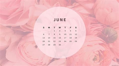 June is the sixth and last month of the 1st quarter which length is 30 days. June 2021 Floral Calendar Wallpaper in 2021 | Calendar ...