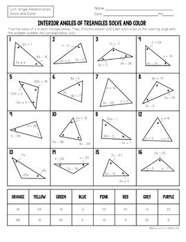 Algebra unit 6 workbook, unit 4 congruent triangles homework 2 angles. Interior Angles of Triangles 8th Grade by Maneuvering the ...