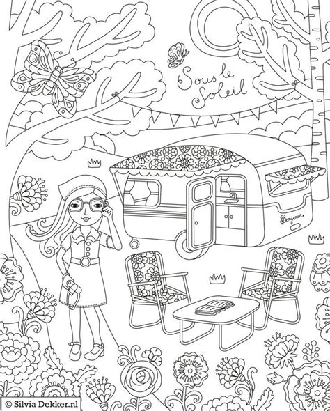 Rv, camping, beach and american flag coloring pages and coloring sheets. Image result for vintage caravan coloring pages | RV ...