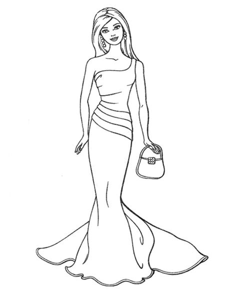 Maybe you would like to learn more about one of these? Elegant Barbie image for kids - Topcoloringpages.net