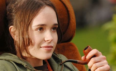 Ellen page came up with juno's hairstyle of the ponytail with long bangs on the sides of her face and did her own hair every day. Ellen Page - Weight, Height and Age