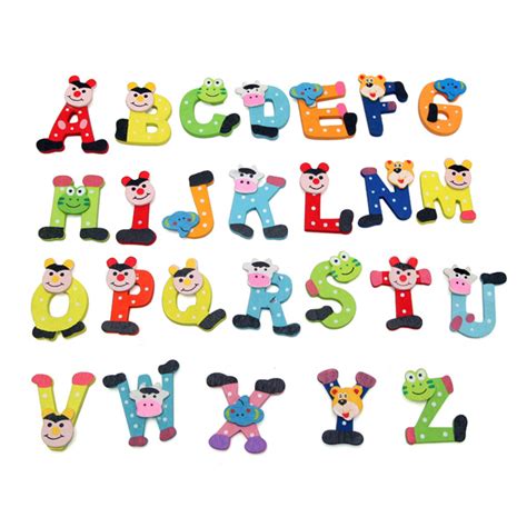 Das google alphabet startet abc.xyz. 26pcs Baby Kid Child Wooden Cartoon Alphabet ABC - XYZ ...