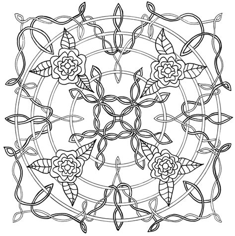 You can color this beautiful celtic trinity knot coloring page and many more st. Celtic Knots and Roses | Mandala coloring pages, Colouring ...