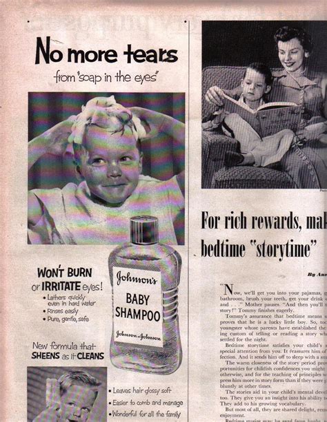 Shop with afterpay on eligible items. Johnson's Baby Shampoo Vintage Print Ad 1956 and 50 ...