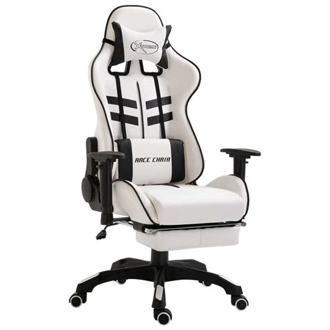 Eine fußstütze und eine massagefunktion. Gaming-Stuhl mit Fussstütze Schwarz PU | Gamingstühle ...