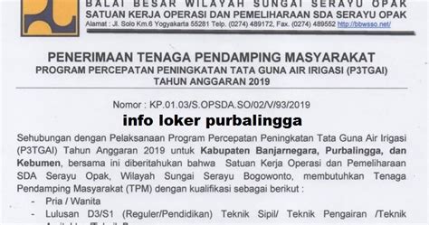 Lowongan kerja di bni januari 2021, tersedia 10 posisi. Lowongan Kerja Kementrian Pekerjaan Umum dan Perumahan Rakyat Kabupaten Banjarnegara ...