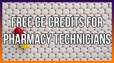 Free pharmacy tech ce law. Free CE Credits For Pharmacy Technicians - YouTube