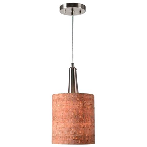 Pendant lighting is mounted to the ceiling and hangs on either a rod or chain. Mustin Cork 1-Light Mini Pendant | Wide pendant light ...