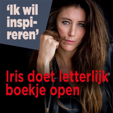 Iris hond heeft naar eigen zeggen ook geen makkelijke tijd gehad. Iris Hond doet letterlijk boekje open - Ditjes & Datjes