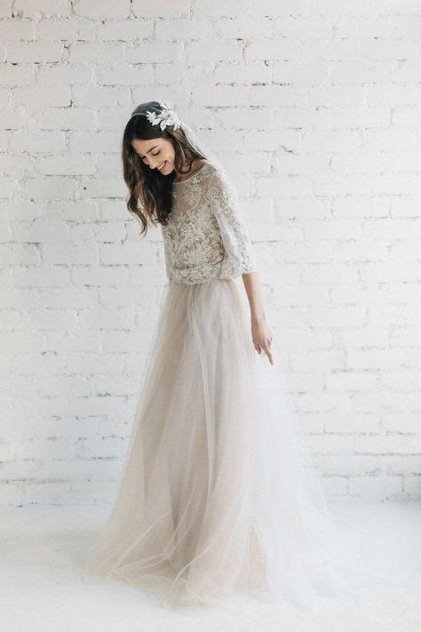 Colección novias vintage terra y mar immaclé: Due pezzi abito da sposa bohemien - peonia In alto Top in ...