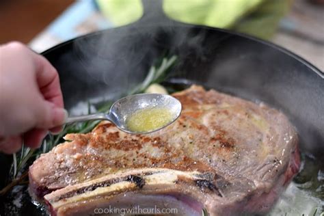 Pan seared ribeye steaks with herb and garlic butter. Pan-Seared Ribeye Steak - Cooking With Curls