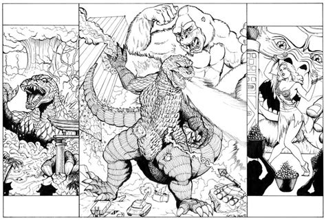 Make a coloring book with godzilla king kong for one click. Coloriage king kong à imprimer pour les enfants - CP15239