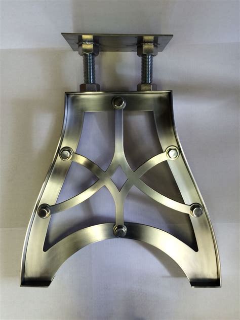 Antique brass hammered metal drum end table by sprinkle & bloom. Handcrafted Vintage industrial steampunk metal table legs ...