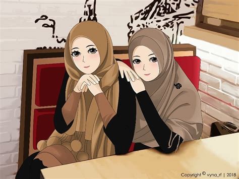 Anime wallpaper animecouple animewallpaper ayem facebook. Sahabat Sejati Gambar Kartun Muslimah 2 Sahabat - Rahman ...