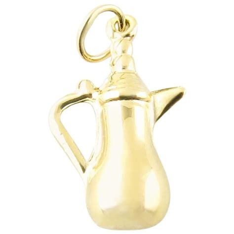 2020 limited edition charms pandora club charm 2020. 14 Karat Yellow Gold Coffee Pot Charm For Sale at 1stdibs