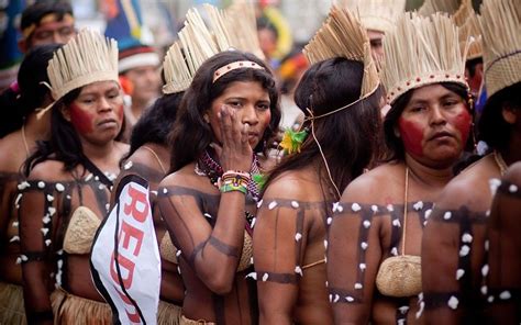 Within brazil, the indigenous population is estimated to be 310,000. White Wolf: Indigenous peoples from Brazil protest at the ...