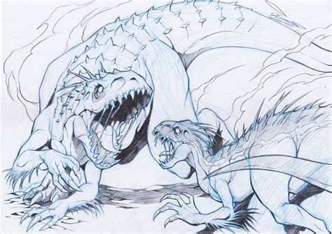 Indominus rex has long been extinct however. indominus rex vs indoraptor by ChaosArtstudio | Jurassic ...