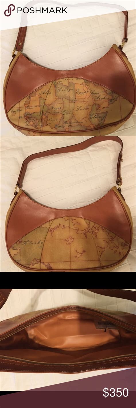 Red/tan geo leather and coated canvas flap crosbbody bag. Vintage Alviero Martini bag | Alviero martini, Bags, Vintage