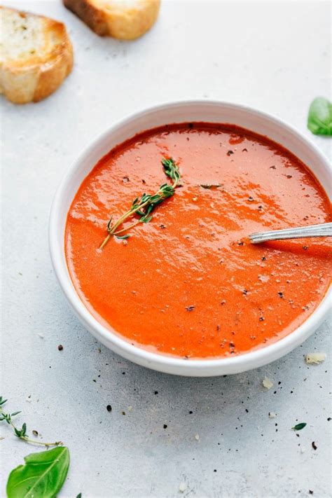 It's thick and creamy in texture even without a cream base. The BEST roasted tomato basil soup! Delicious, healthy, and so hearty! I chelseasmessyapron.com ...