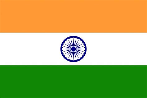 Indien ist ein staat im zentralen, südlichen asien. Flagge von Indien Vektor - country flags