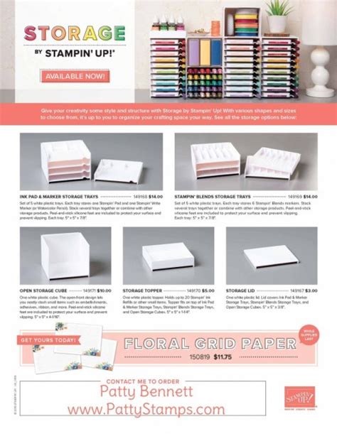 Plus it's fun to be on the demonstrator side of things! Craft Room Storage available Today! - Patty Stamps