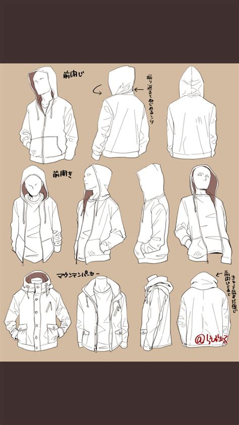 Hoodies via poetofbloodandtime on tumblr drawing clothes. Jacken | Kleidung zeichnen, Zeichnungen, Zeichnung referenz