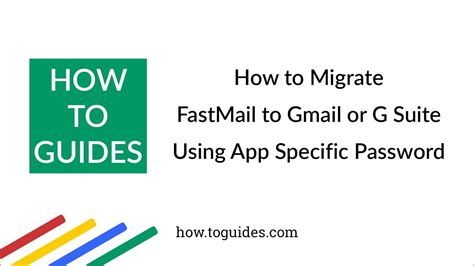 Secure passwords require complex combinations of upper and lower case letters, numbers, and often symbols. How to Migrate FastMail to Gmail or G Suite Using FastMail ...