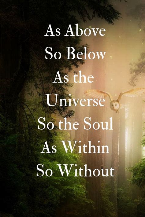 This creates an equality as it explains how the earth is a microcosm of the configuration of the planets in the solar system. As Above So Below | Witchcraft quotes, Witch quotes, Wicca ...