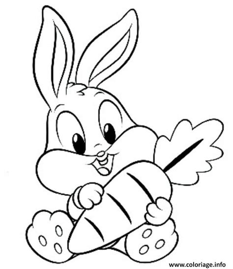 Lapin dessin animé disney : Coloriage lapin disney paques - JeColorie.com