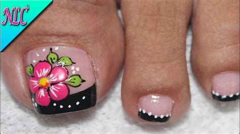 Paso a paso como hacer un bonito diseño de uñas para niñas. ♥DISEÑO DE UÑAS PARA PIES FLOR PRINCIPIANTES ¡MUY FÁCIL ...