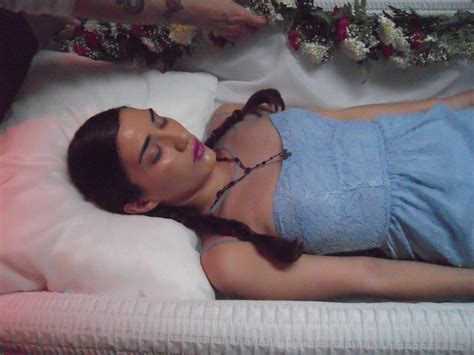 This video shows beautiful women in their funeral caskets! Brandy McDonald: Vice Magazine funeral makeup