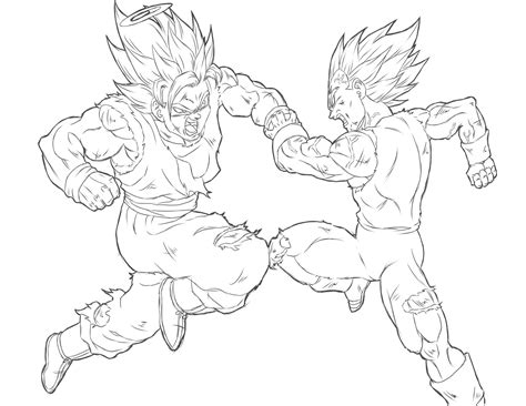 Anime dragon ball z goku ssj coloring page. Goku Vs Frieza Coloring Pages at GetDrawings | Free download