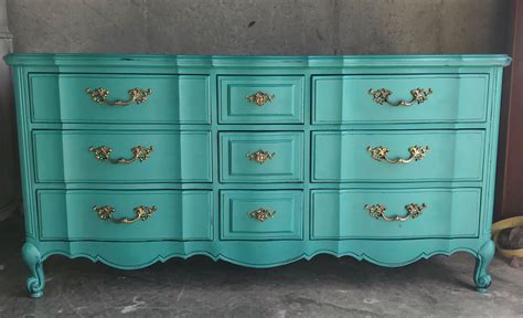 Thomasville furniture tableau collection french provincial 96 dining table 7. French Provincial Dresser/Teal Dresser/Bedroom Furniture ...