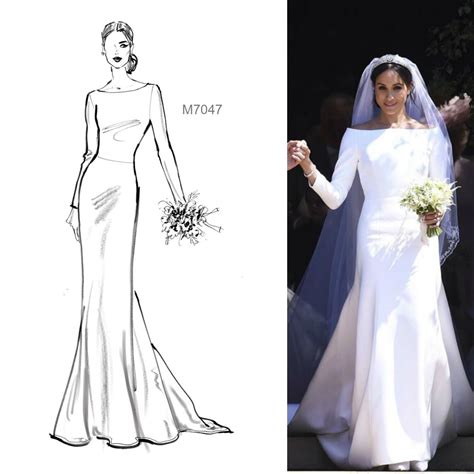 British designer who created meghan's wedding dress kept it secret from her husband and three children. Wedding Dress Sewing Patterns Sew The Meghan Markle ...