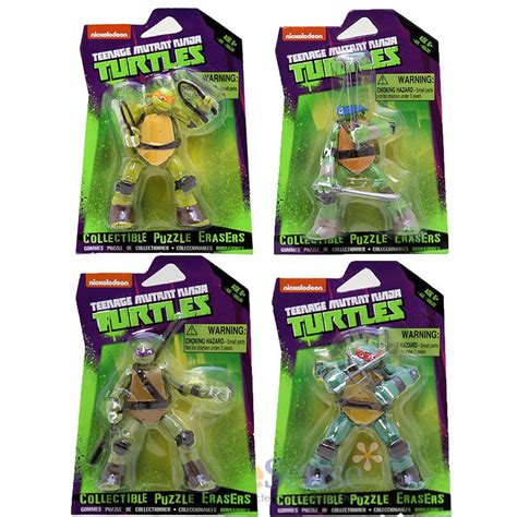 Eraser measures approx 2 tall. TMNT Ninja Turtles Puzzle Figure Eraser Michelangelo ...