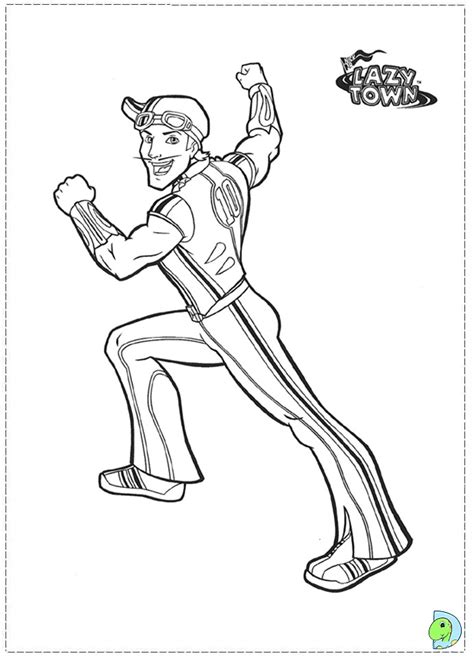 You could also print the image by clicking the print button above the image. Lazy Town Coloring page- DinoKids.org