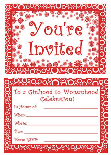 The email is quite informal but it gets the message. Puberty Partyware Invitations | MyPubertyParty