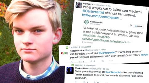 Stefan löfven kan være ferdig som sveriges statsminister mandag. Tokraseri mot Centerpartiets kvoterade jobbannons: "Fiskar ...