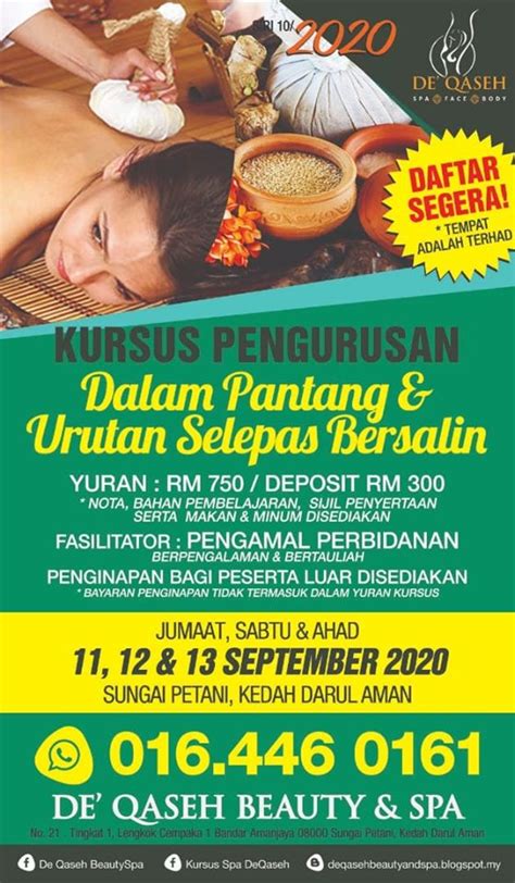 Islam adalah agama yang mudah. DE QASEH BEAUTY AND SPA: KURSUS PERBIDANAN @ URUTAN ...