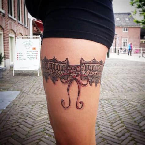 Cancer zodiac tattoo design on the leg for guys. 100 Awesome Garter Tattoos (Ultimate Guide, October 2020)