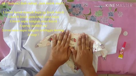 Menerima tempahan lencana sekolah dari jenis kain. Tutorial dan cara ibu tampal batch sekolah anak2 # ...