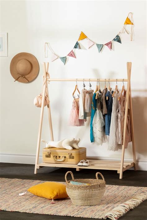 Steel material includes stainless steel and carbon steel. Sweedi - Wooden Scandinavian Clothes Rack for Kids in 2020 ...
