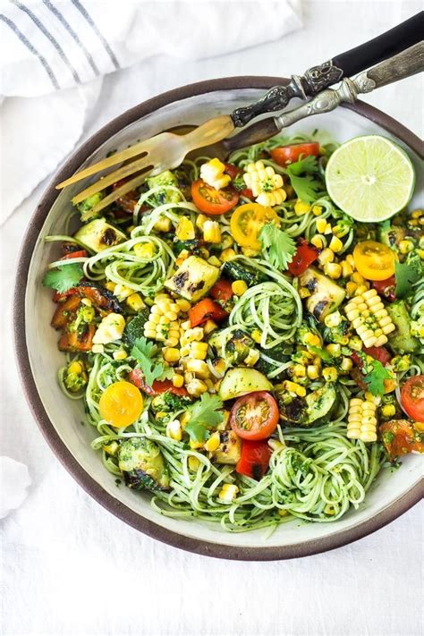 Lemon shrimp & orzo salad Summer Pasta Salad with Zucchini, Corn and Cilantro Pesto ...