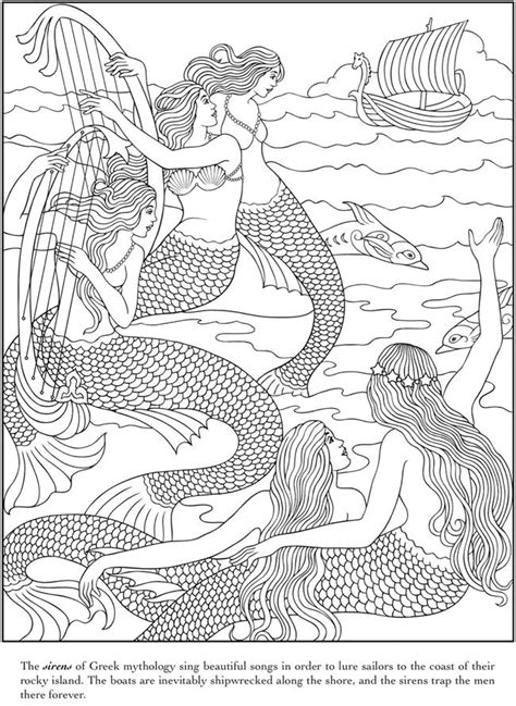 Check spelling or type a new query. Sirens of Greece coloring page | Mermaid coloring pages ...