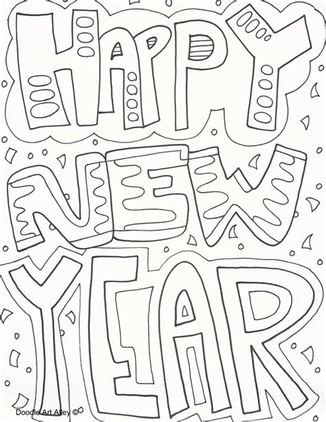 Then check out our selection of coloring pages. New Years Coloring Pages - DOODLE ART ALLEY