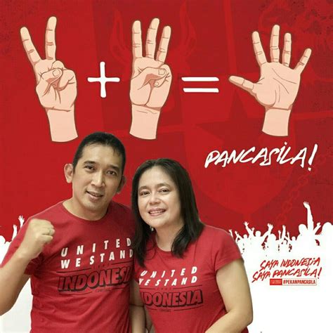 Garuda pancasila dengan semboyan bhinneka tunggal ika di pita. SAYA INDONESIA, SAYA PANCASILA. Ini hanya simbol & mementum saja. Pancasila sesungguhnya ...